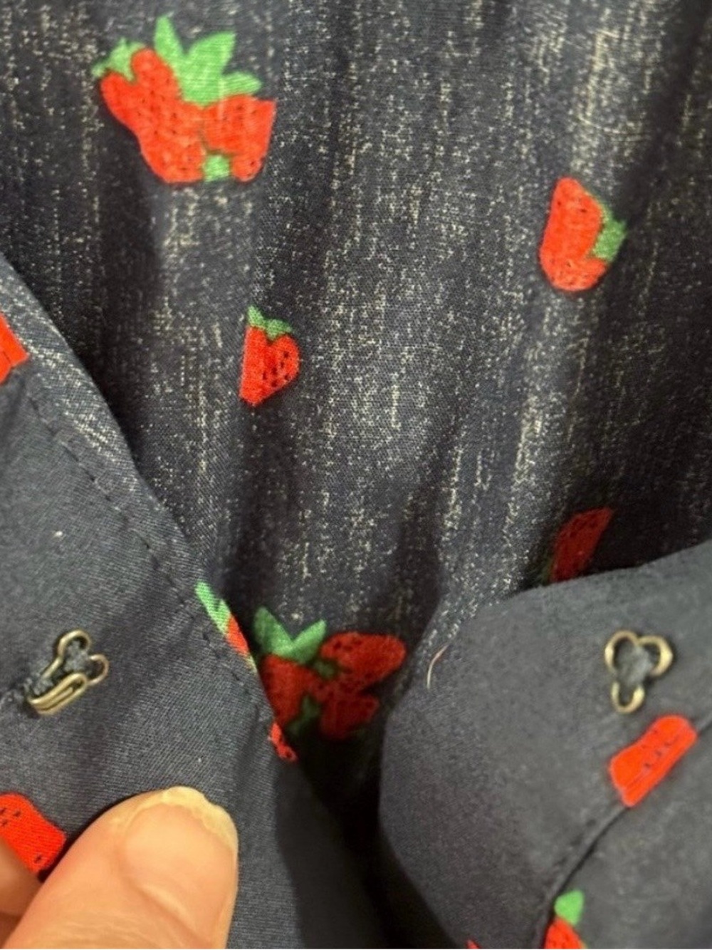 Anthropologie Mini Somerset Dress Strawberry Print Size Small - Picture 5 of 7